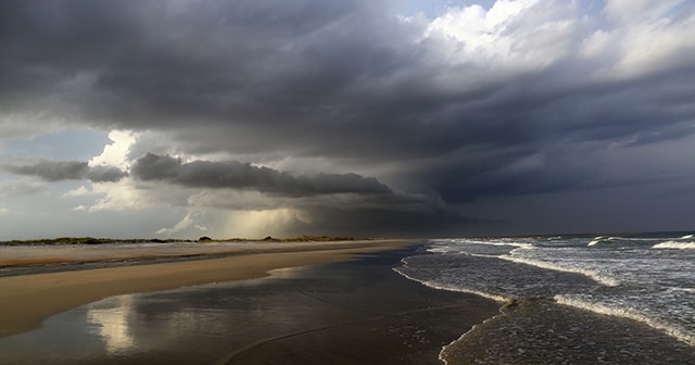 Storm on South Carolina beach