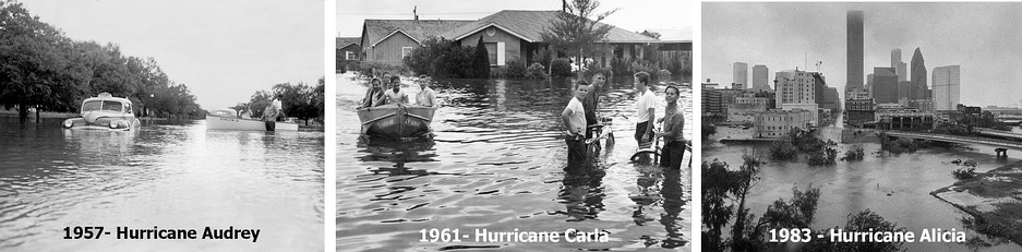 houston hurricane picture 1957 1961 1983