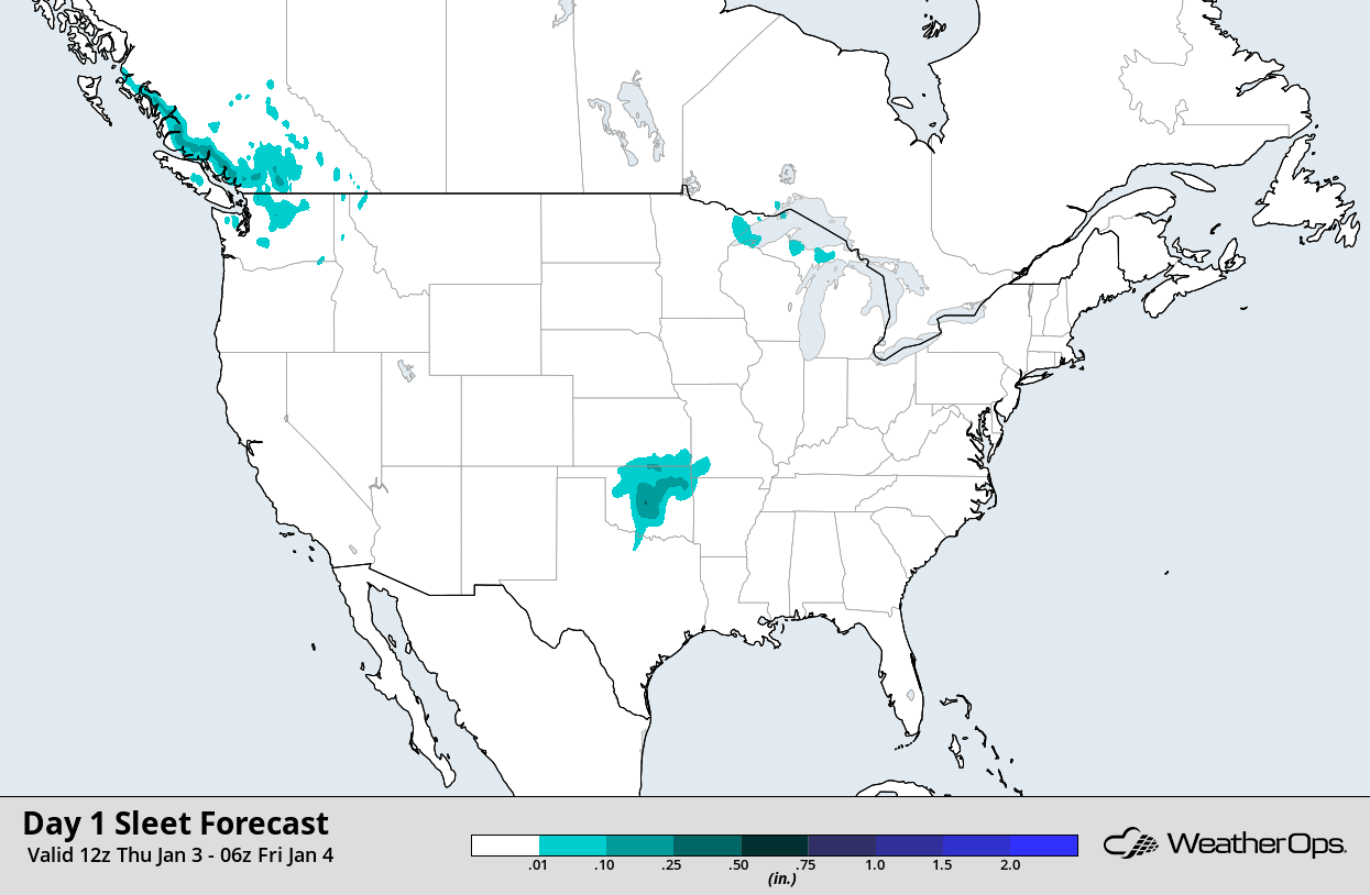 sleet accumulation map