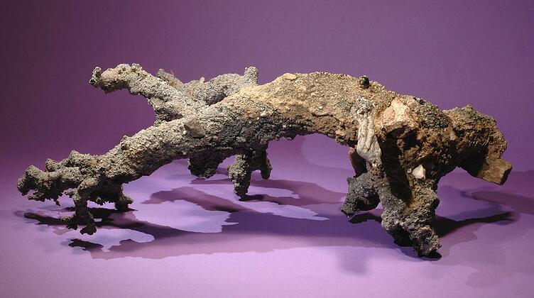 lightning fulgurite purple background