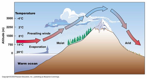 how does the presence of mountain ranges influence climate