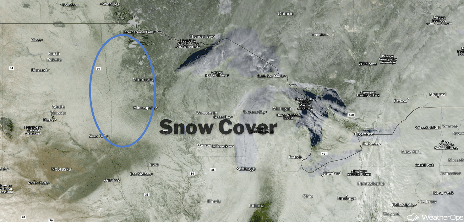 visible snow cover on satellite