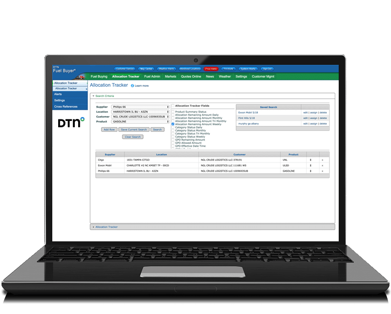 DTN Allocation Tracker Fuel Industry DTN