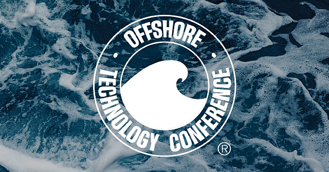 offshore technology conference logo over waves