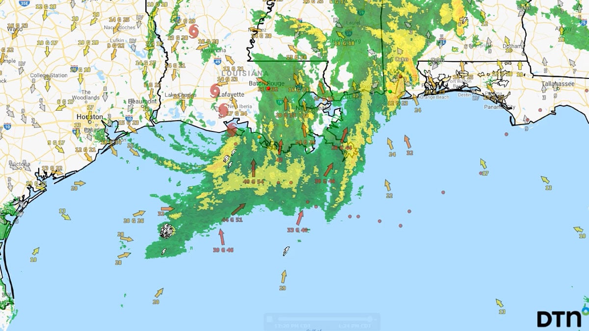 tropical storm barry winds 7.13