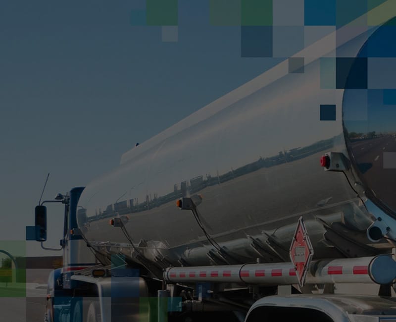 fuel truck from back dark tint with pixels