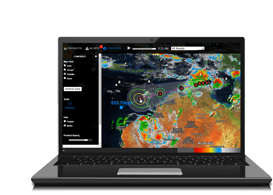 severe and tropical weather product screenshot laptop