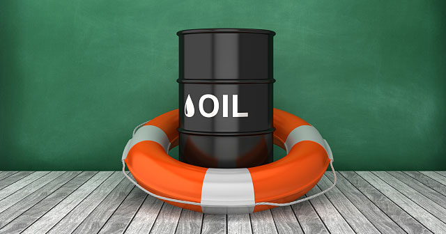 news insights oil barrel on dock with lifesaver