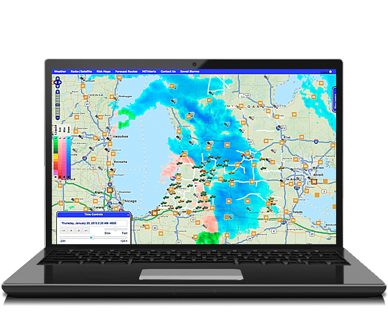 clearpath weather app on laptop