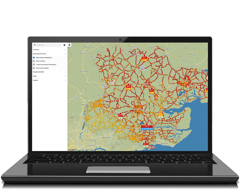 DTN RoadMaster screenshot on laptop