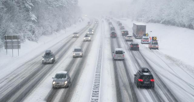 snowy highway