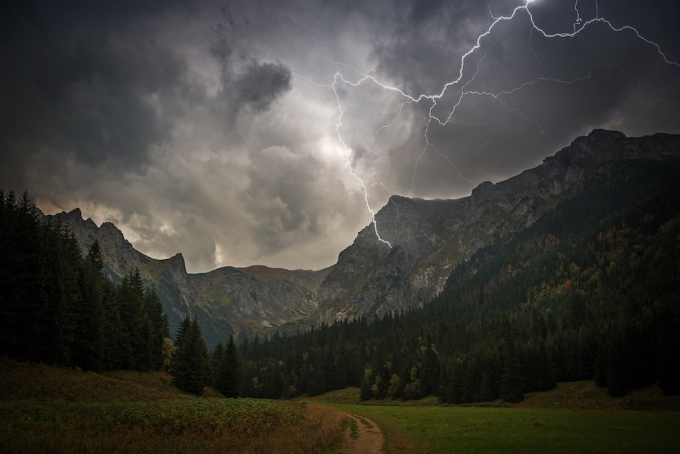 High mountain storm