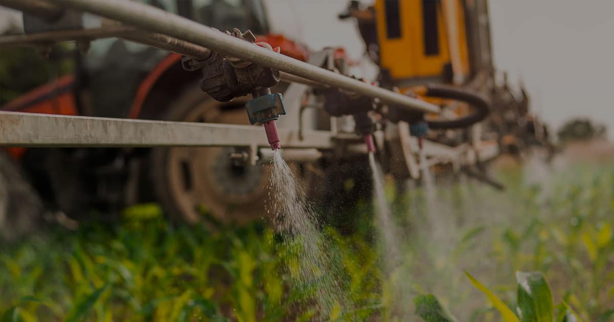 crop sprayer closeup