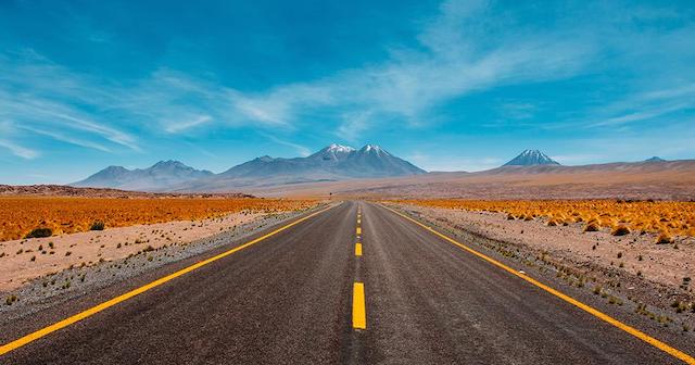 Road on a hot summer day