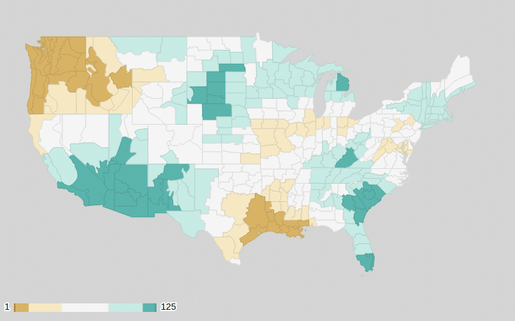 Precipitation Ranks, November - December 2019