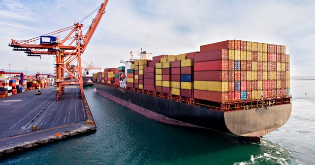 Container Ship in Port