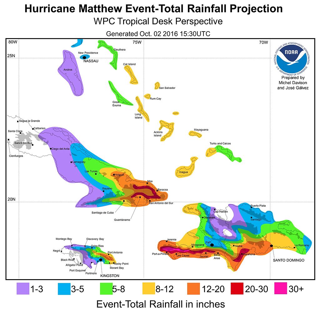 hurricane_matthew_october_2_2016_rainfall_forecast_for_caribbean