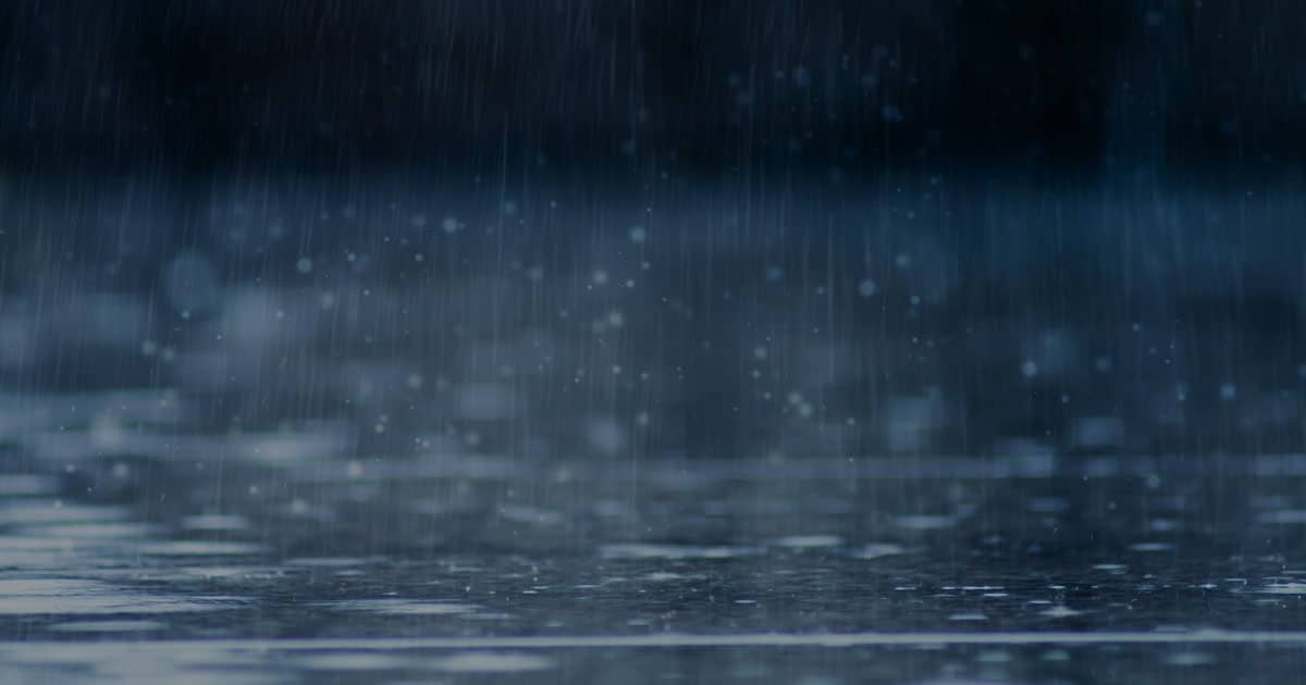 raindrops on pavement