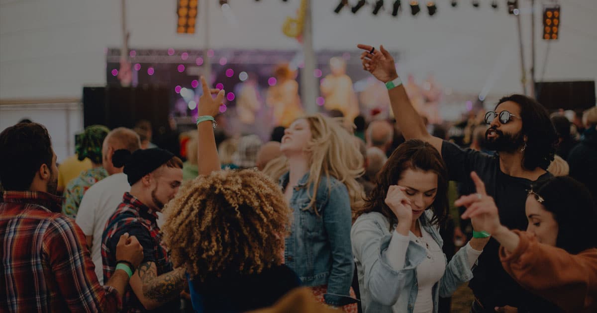 outdoor festival goers