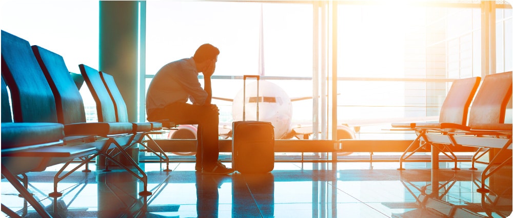 Man waiting in the airport