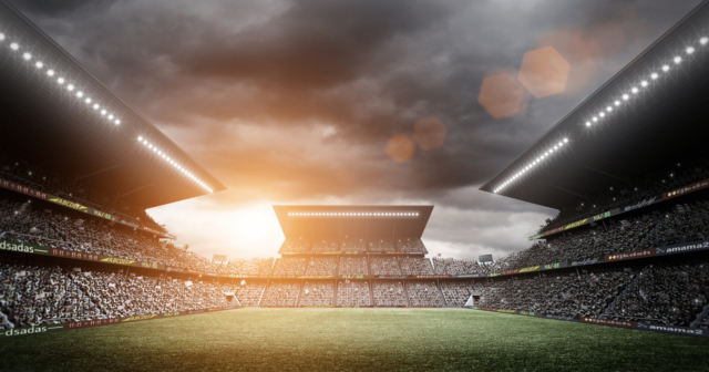 crowd stadium bad weather