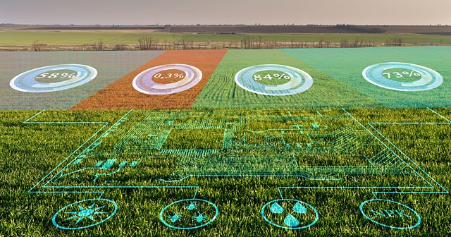 Field analysis concept digital overlay on field