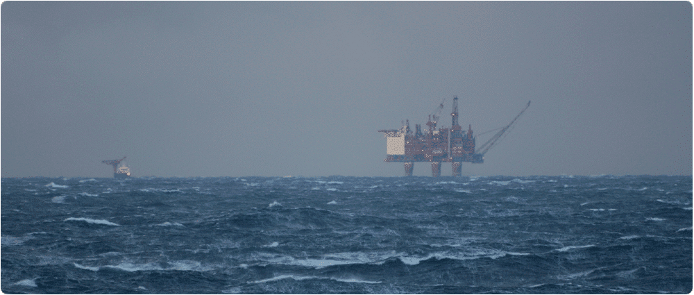 Offshore Platform in Storm