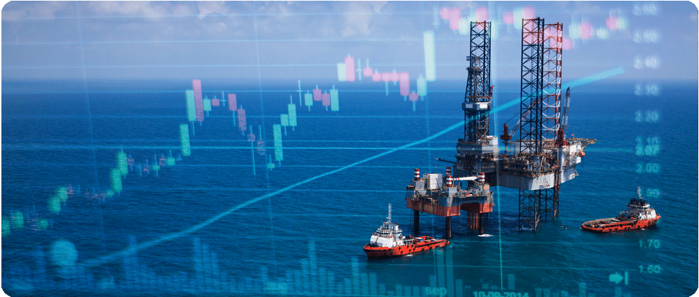 Offshore platform with trading data