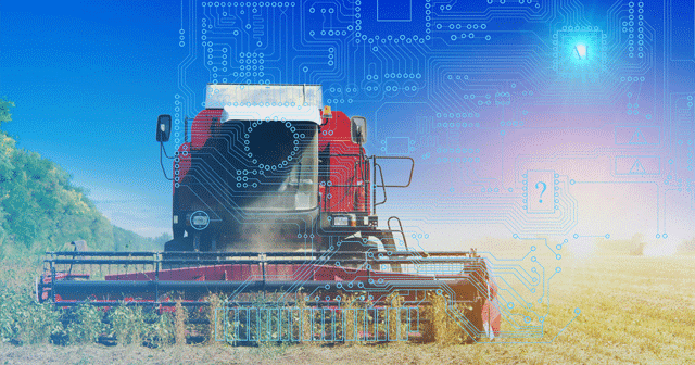 Blog header Combine Harvester with Data Software