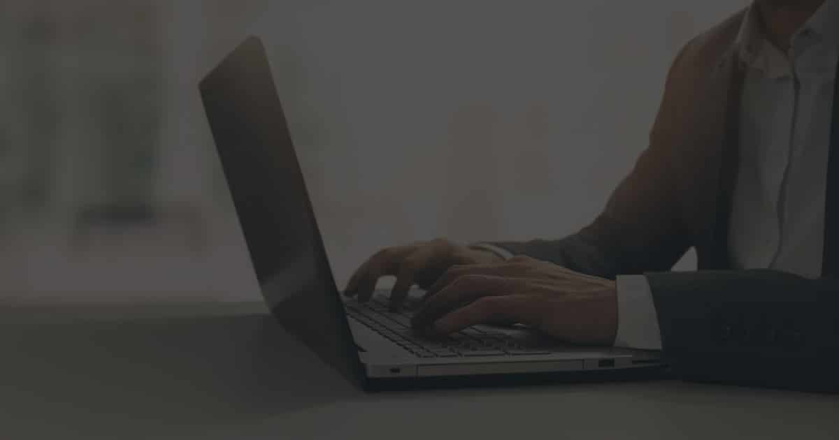 Hands on laptop