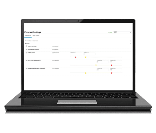 AviationSentry Forecast Settings