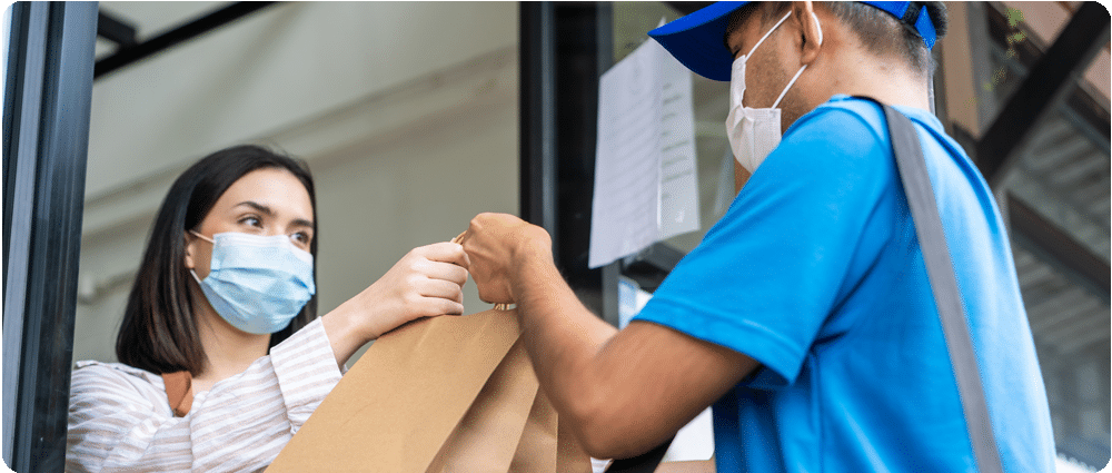 Masked food delivery
