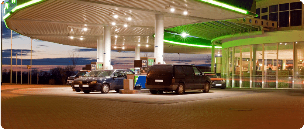 Cars at the gas station