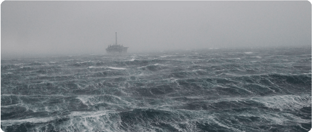Offshore platform in the distance