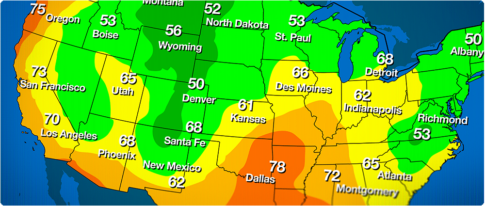 U.S. weather map forecast