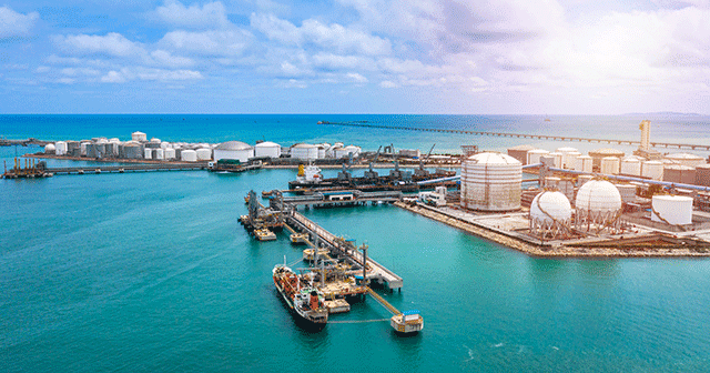 Blog header Container ships in port