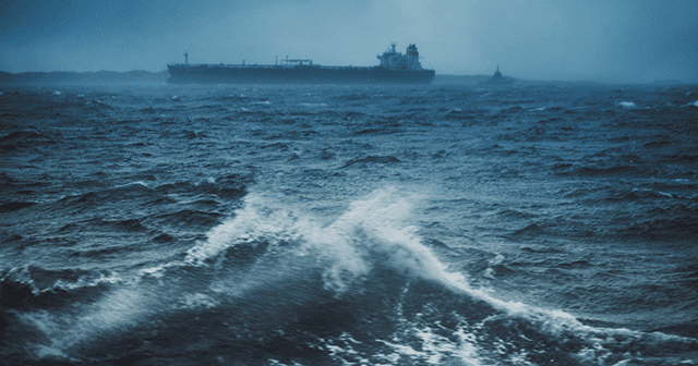 Blog header Container ship in rough waters
