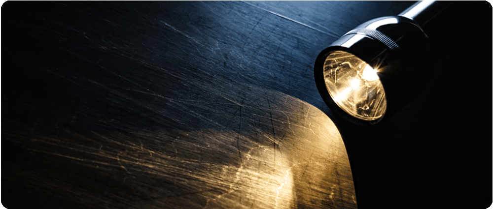 Flashlight on the floor