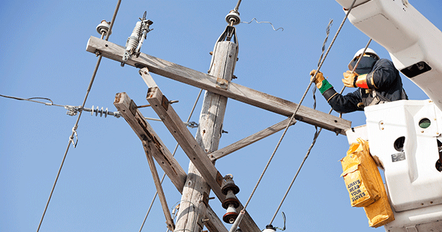 Blog header Utility worker on cherrypicker