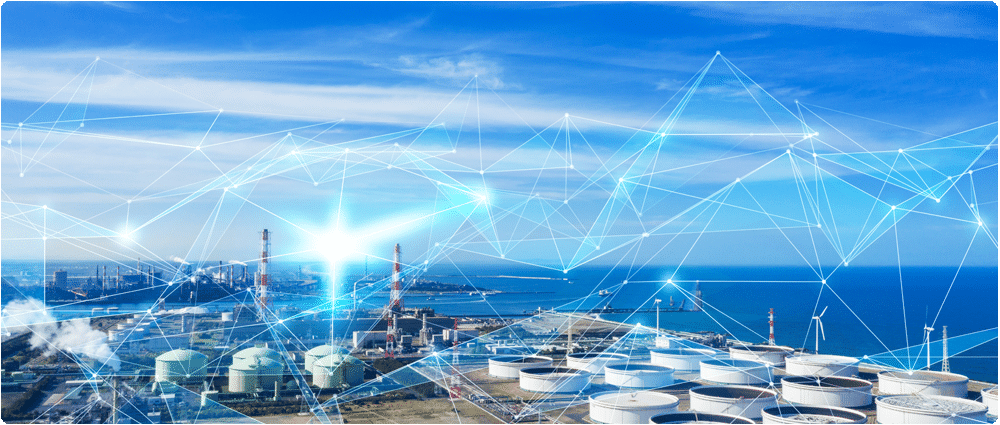 Fuel storage tanks with data points