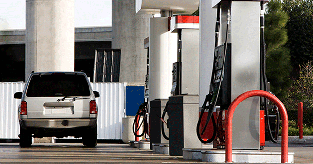 Blog header lone car at gas station