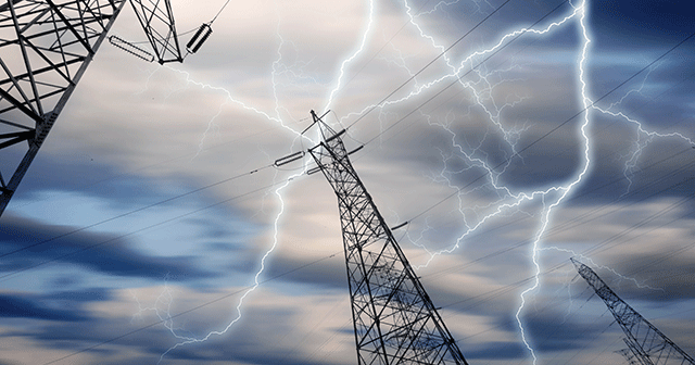 Blog header Transmission towers in lightning storm
