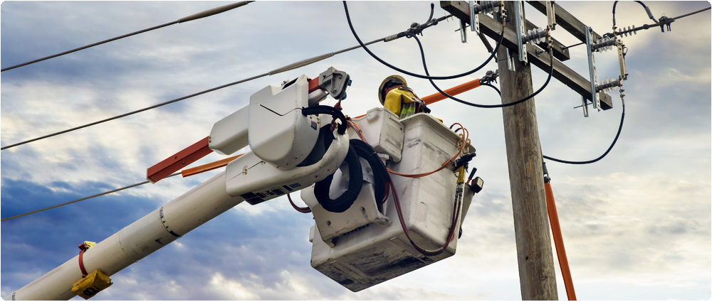 Engineer near power lines