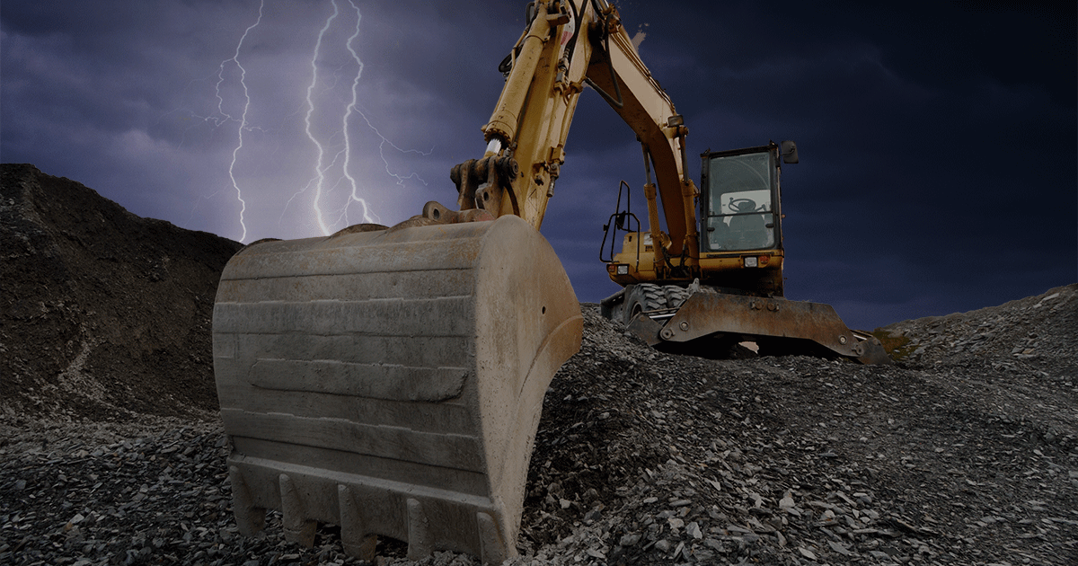 Mining excavator in lightning Features Benefits