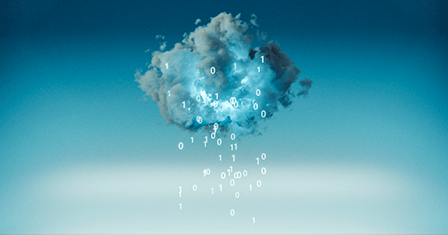 Blog header cloud raining data