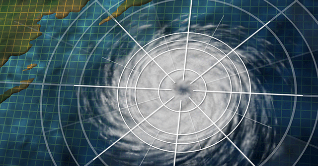 Hurricane on radar