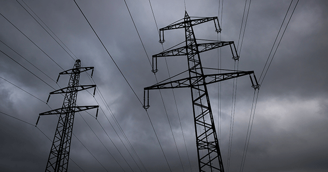 Electrical Pylons Storm Clouds