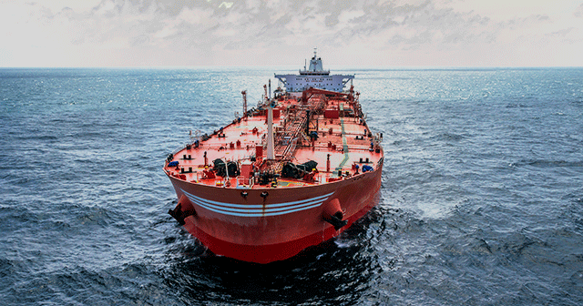 Oil Tanker in the ocean