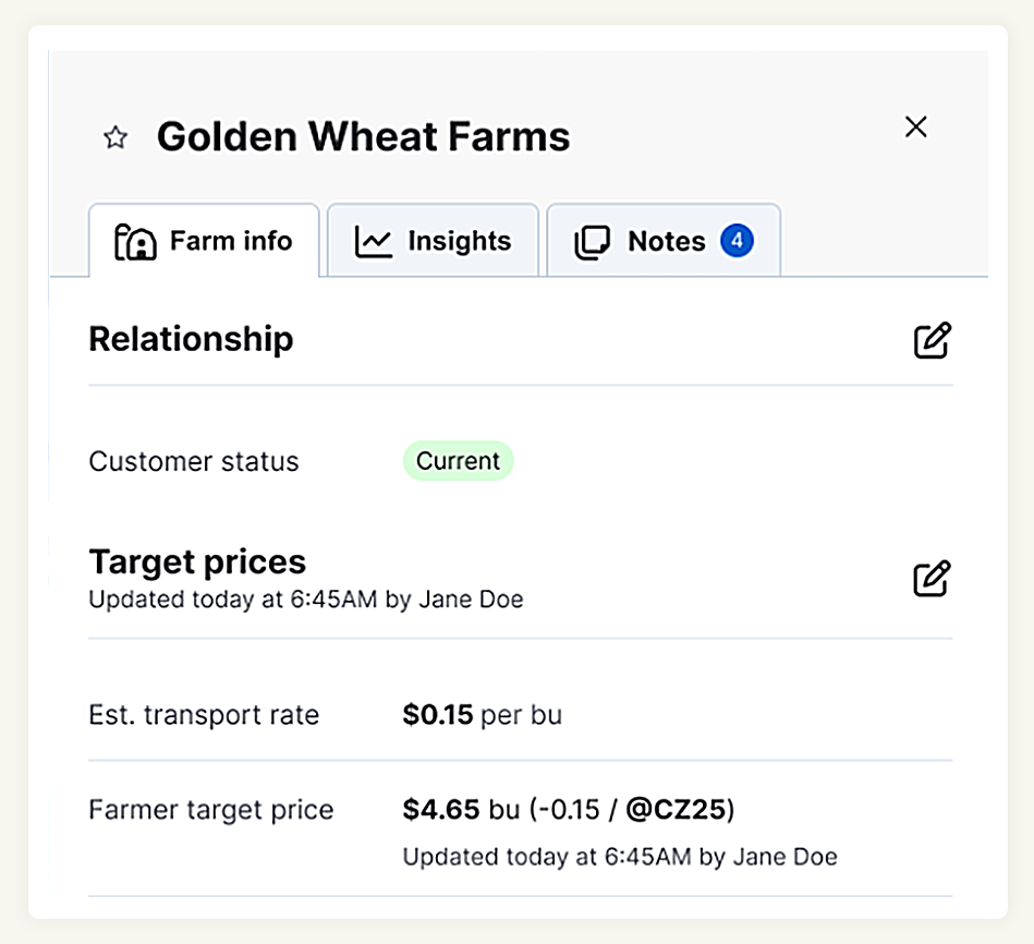 DTN GrainHub Farmer Intelligence screenshot