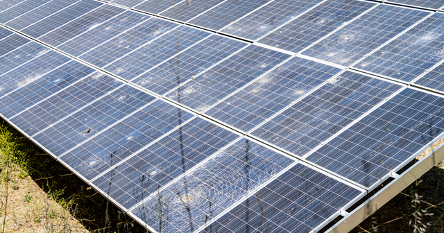 Damaged solar panels